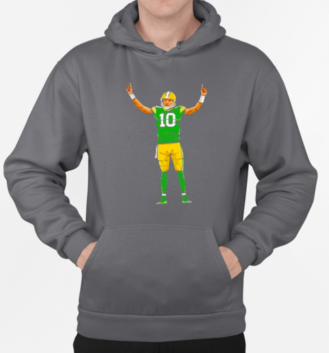 Jordan Love Celebration Cartoon Football Design T-Shirt Unisex Hoodie