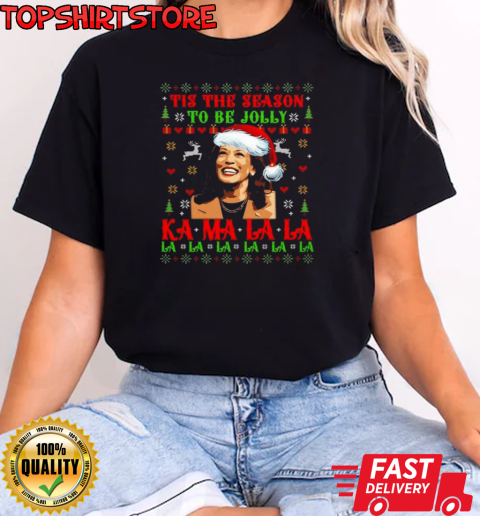 Kamala Harrismas Tis The Season To Be Jolly For Christmas Holiday T-Shirt Classic Women's T-shirt