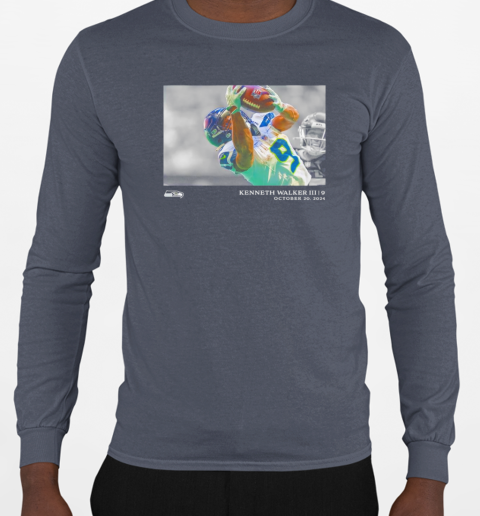 Kenneth Walker III Seattle Seahawks NFL football flash features week 7 T-Shirt Long Sleeved T-shirt 