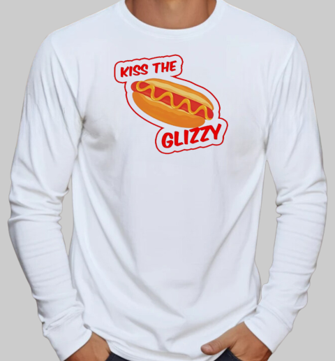 Kiss the glizzy hot dog T-Shirt Long Sleeved T-shirt 