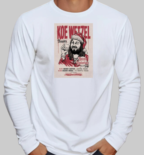 Koe Wetzel Music Dec 27 2024 Moody Center In Austin TX T-Shirt Long Sleeved T-shirt 