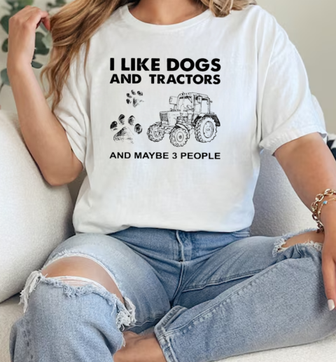 Like Dog And Tractor Maybe 3 People T-Shirt Classic Women's T-shirt