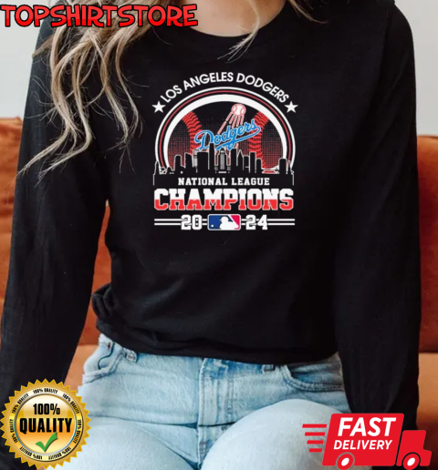 Los Angeles Dodgers 2024 Baseball National League Winner T-Shirt Long Sleeved T-shirt 