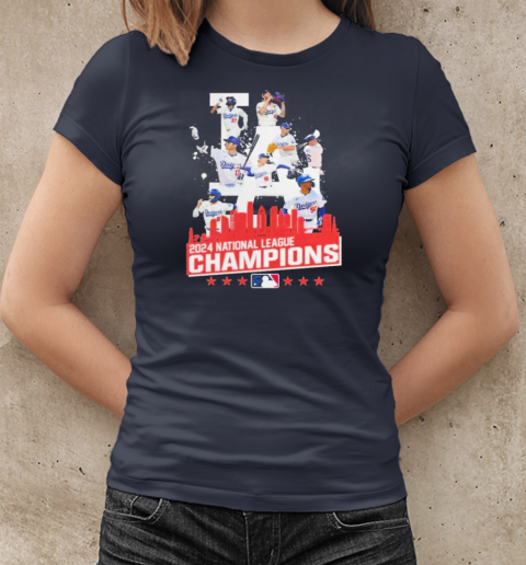 Los Angeles Dodgers 2024 National League Champions Skyline NLCS T-Shirt Classic Women's T-shirt