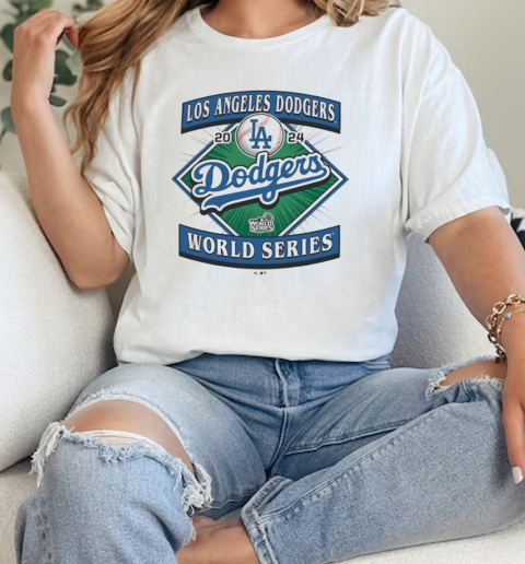 Los Angeles Dodgers '47 2024 World Series Franklin Logo T-Shirt Classic Women's T-shirt