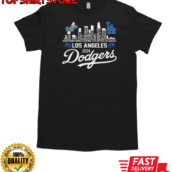 Los Angeles Dodgers MLB 2024 Champions Skyline Of LA City T-Shirt