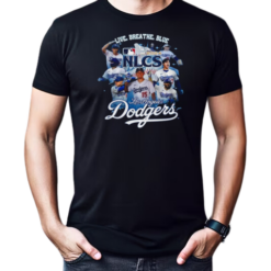 Los Angeles Dodgers National League Champions 2024 Live Breath Blue T-Shirt