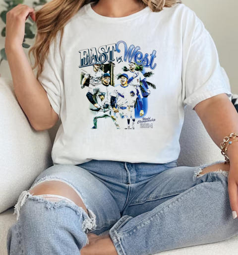 Los Angeles Dodgers and New York Yankees East vs West heavyweight showdown world championship 2024 T-Shirt Classic Women's T-shirt