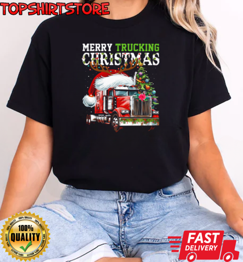 Merry Trucking Christmas  Christmas Trucker Classic Women's T-shirt