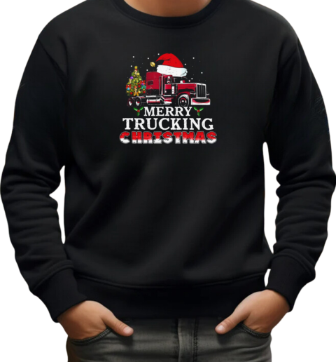 Merry Trucking Christmas Santa Hat T-Shirt Unisex Sweatshirt