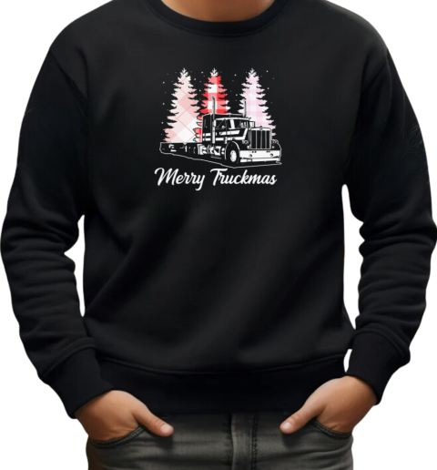 Merry Truckmas Pin Christmas Tree Cute Christmas Trucker T-Shirt Unisex Sweatshirt