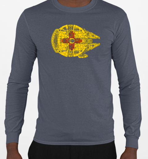 New Mexico Flag And The Millennium Falcon T-Shirt Long Sleeved T-shirt 