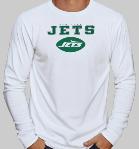 New York Jets Gameday Couture Women's Big Goals Relaxed Fit French Terry Pullover T-Shirt Long Sleeved T-shirt 