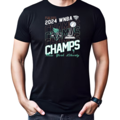 New York Liberty 2024 WNBA Finals Champions Blackwash T-Shirt