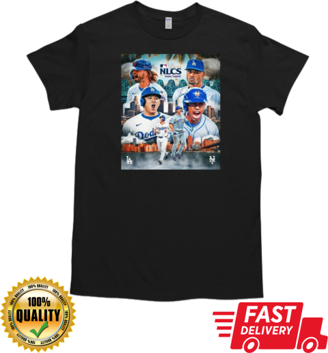 New York Mets vs Los Angeles Dodgers 2024 NLCS Collage MLB T-Shirt