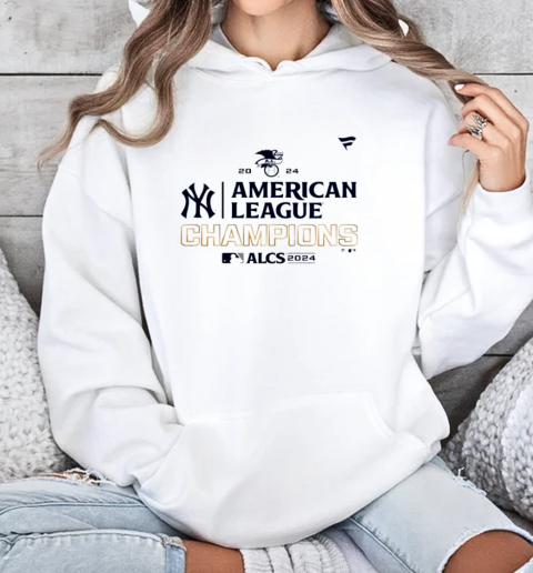 New York Yankees 2024 American League Champions Locker Room T-Shirt Unisex Hoodie