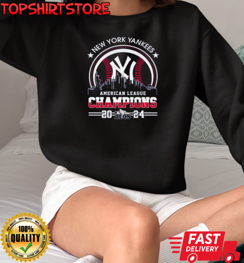 New York Yankees American League Champions 2024 Skyline World Champions T-Shirt Unisex Sweatshirt