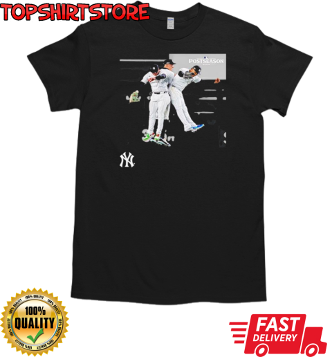 New York Yankees Black 2024 MLB Postseason Moments Picture T-Shirt