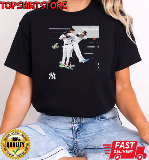 New York Yankees Black 2024 MLB Postseason Moments Picture T-Shirt Classic Women's T-shirt