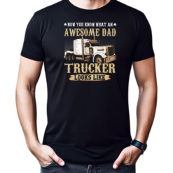 Now You Know What An Awesome Dad Trucker Looks Like T-Shirt