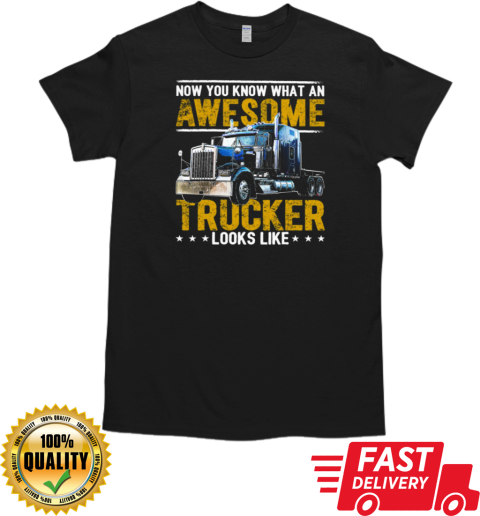 Now You Know What An Awesome Trucker Looks Like T-Shirt