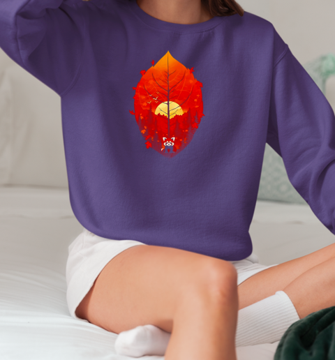 Panda red leaf T-Shirt Unisex Sweatshirt