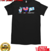 Peace Love Connecticut Flag Souvenirs US Flag T-Shirt Classic Men's T-shirt