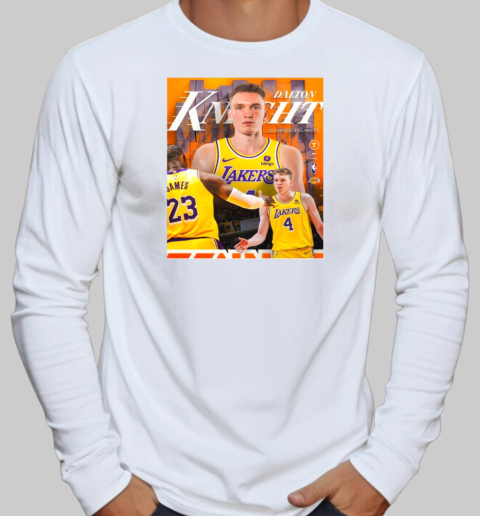 Poster Dalton Knecht Los Angeles Lakers NBA Is He The Steal Of The Draft T-Shirt Long Sleeved T-shirt 