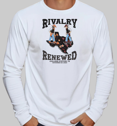 Rivalry Renewed College Station TX November 30 2024 Texas Cowboys T-Shirt Long Sleeved T-shirt 