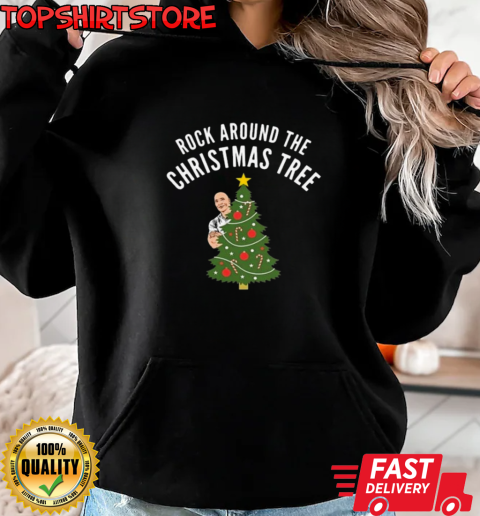 Rock Around the Christmas Tree Merry Christmas T-Shirt Unisex Hoodie