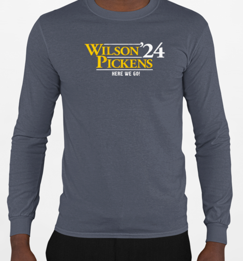 Russell Wilson and George Pickens Wilson Pickens '24 here we go T-Shirt Long Sleeved T-shirt 