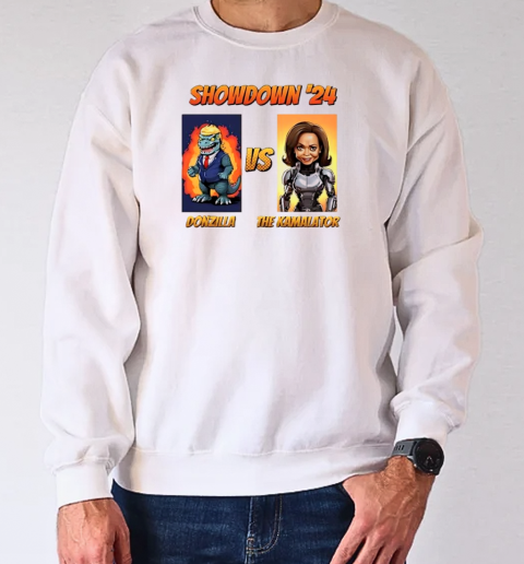 Showdown '24 Donzilla vs The Kamalator retro T-Shirt Unisex Sweatshirt