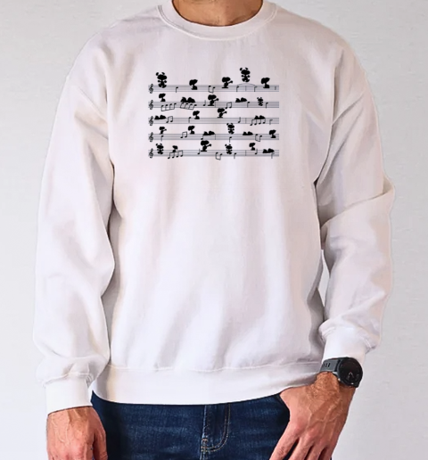 Snoopy With Music Notes T-Shirt Unisex Sweatshirt