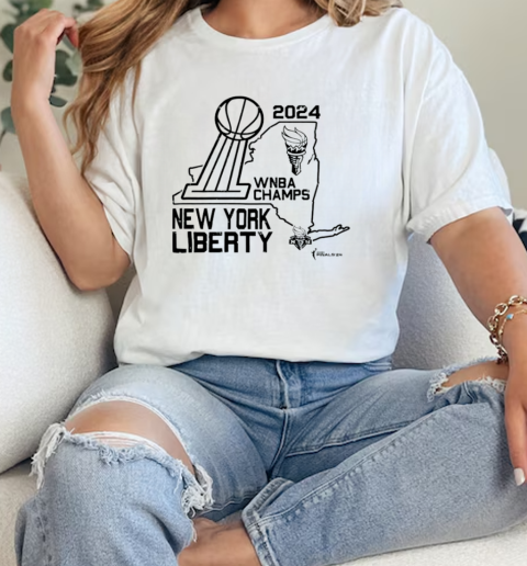 Stadium Essentials Mint New York Liberty 2024 WNBA Finals Champions Hometown T-Shirt Classic Women's T-shirt