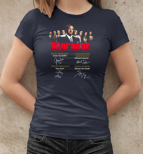 TV Series The Sopranos With The Actors Signature T-Shirt Classic Women's T-shirt