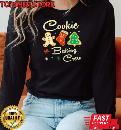 The Christmas Cookie Baking Crew T-Shirt Long Sleeved T-shirt 