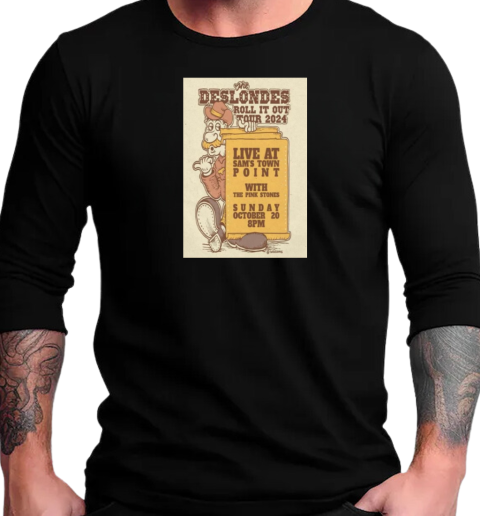 The Deslondes Sam's Town Point Austin TX Oct 20 2024 Tour T-Shirt Long Sleeved T-shirt 