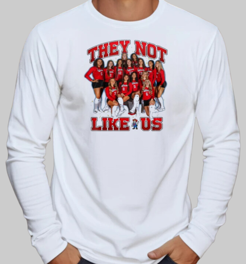 They Not Like Us Nebraska Huskers All Players T-Shirt Long Sleeved T-shirt 