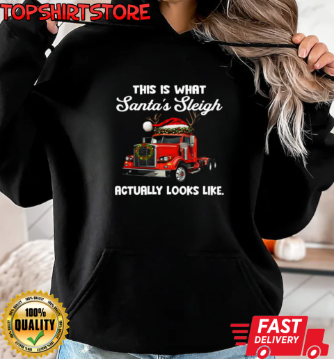 This Is What Santa's Sleigh Interesting Xmas Trucker T-Shirt Unisex Hoodie