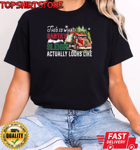 This Is What Santa's Sleigh Looks Like Christmas Trucker T-Shirt Classic Women's T-shirt