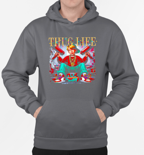 Thug Life Christmas Movies Home Alone Kevin T-Shirt Unisex Hoodie