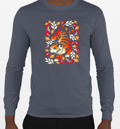 Tiger cute autumn T-Shirt Long Sleeved T-shirt 