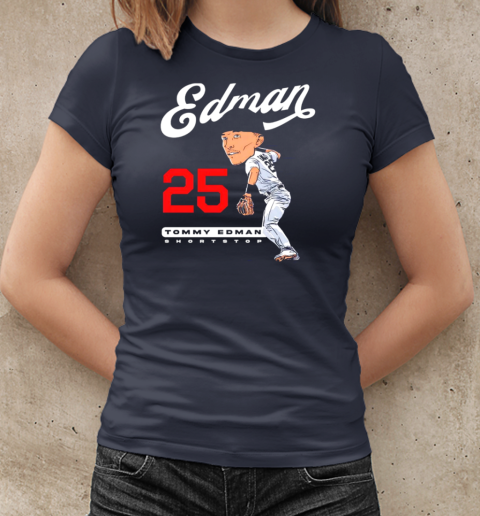 Tommy Edman #25 MLBPA Los Angeles Dodger caricature T-Shirt Classic Women's T-shirt