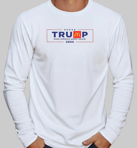 Trump McDonald's Make America Great Again T-Shirt Long Sleeved T-shirt 