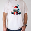 Ugly Santa Hat Cartoon Character Drinking from Cup T-Shirt Classic Men's T-shirt