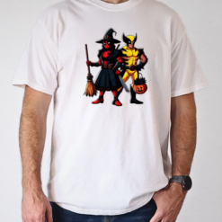 Witch Deadpool and Wolverine Halloween T-Shirt