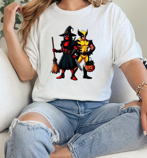 Witch Deadpool and Wolverine Halloween T-Shirt Classic Women's T-shirt