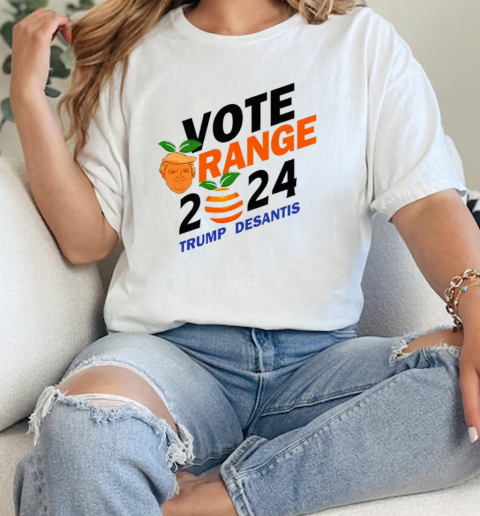 Women vote orange Trump desantis 2024 presidential election T-Shirt Classic Women's T-shirt