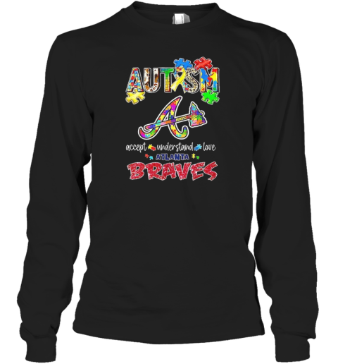 Autism Accept Understand Love Atlanta Braves T-Shirt