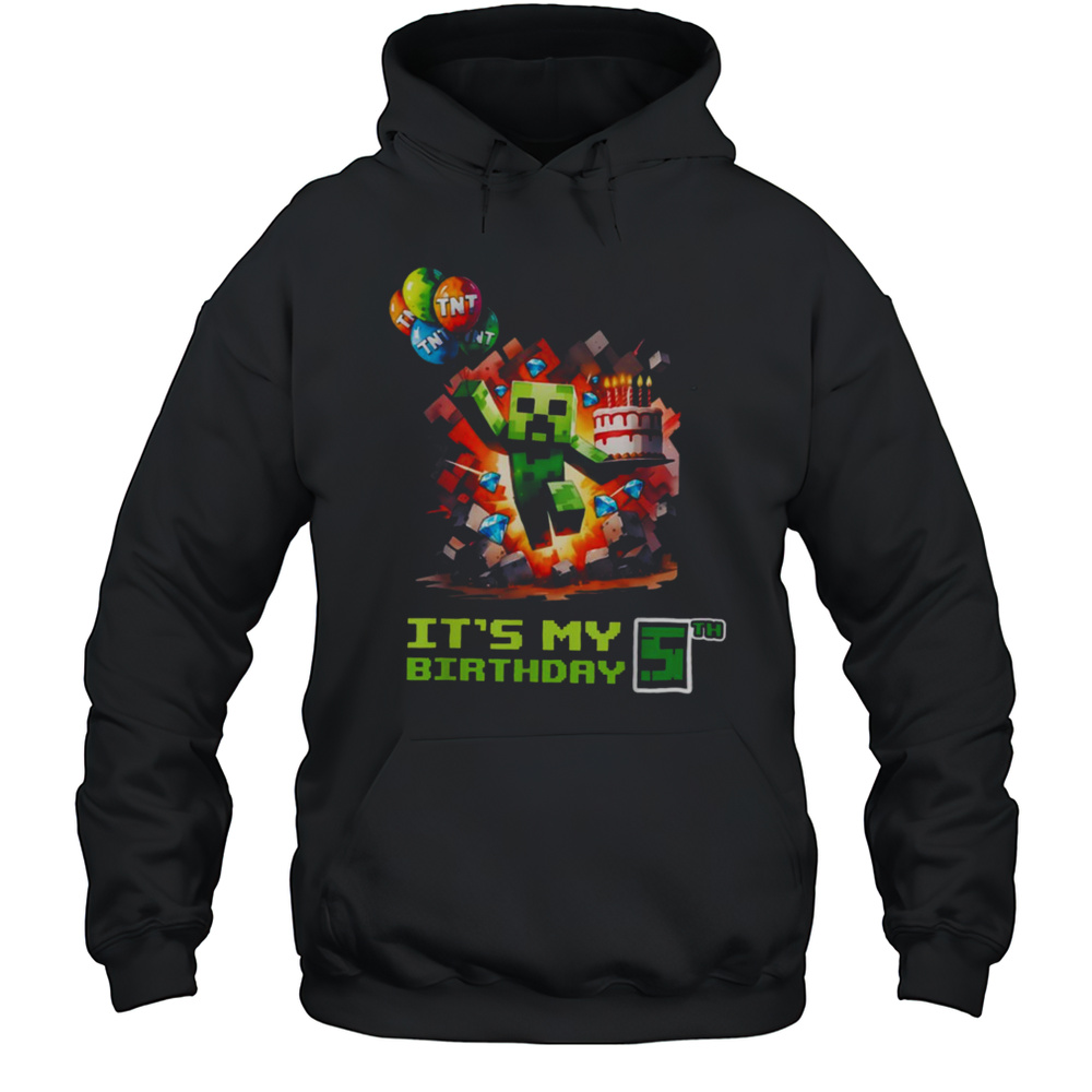 Birthday Boy 5Th Birthday I'M 5 Year Old Gamer Number  Unisex Hoodie